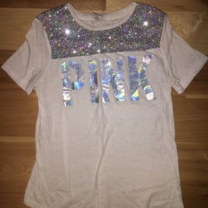 PINK ALL BLINGED OUT SHIRT